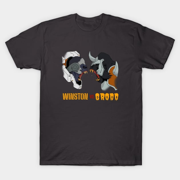 Winston VS Grodd T-Shirt by Notorious Steampunk